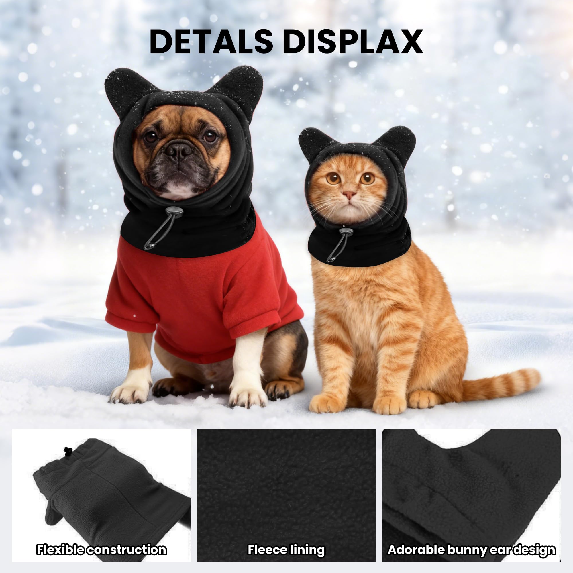 ETOFIXEE gorro para perro con forro polar suave: confort y calor en salidas.