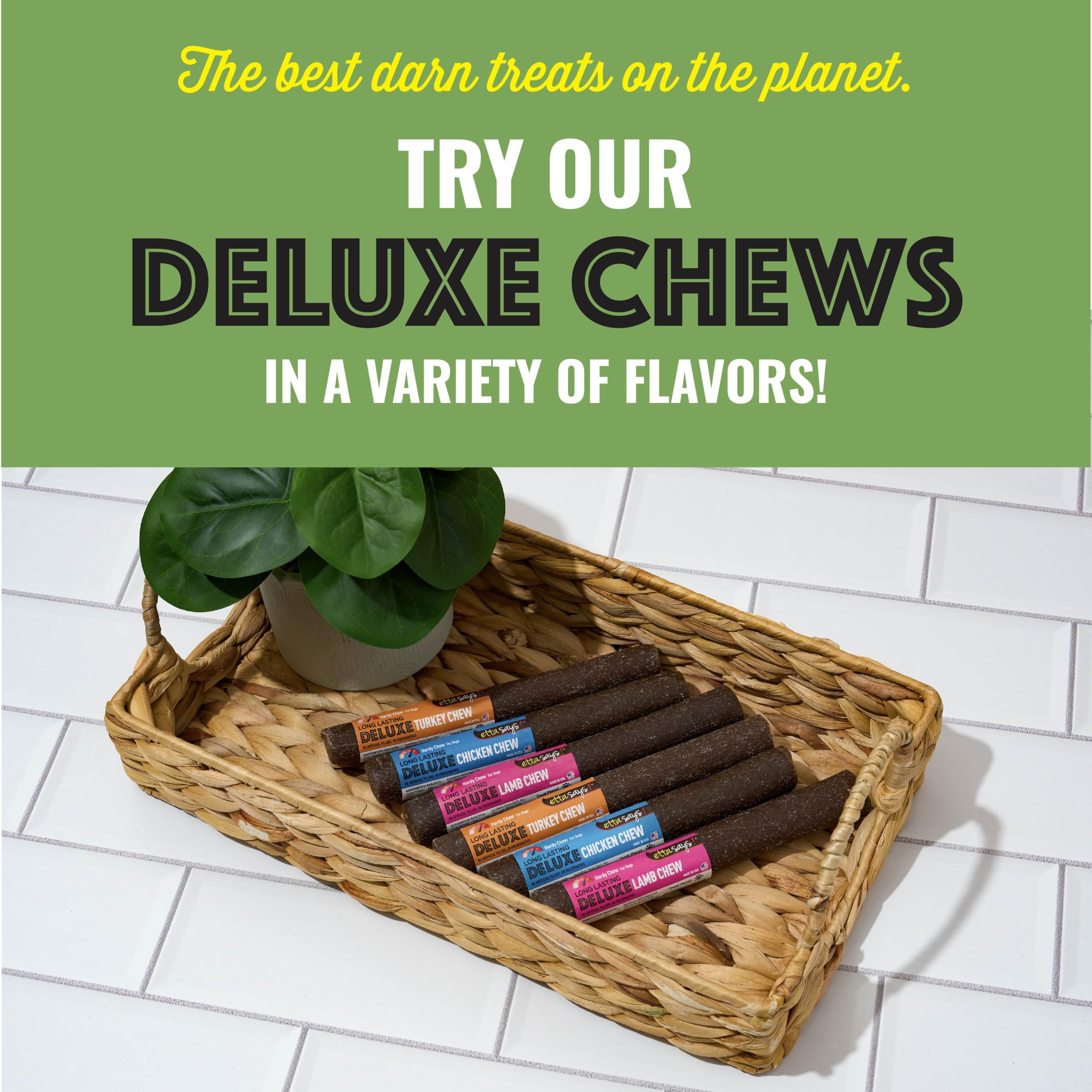 etta says! Deluxe Crunchy Dog Chews variedad y duración para sesiones de entrenamiento
