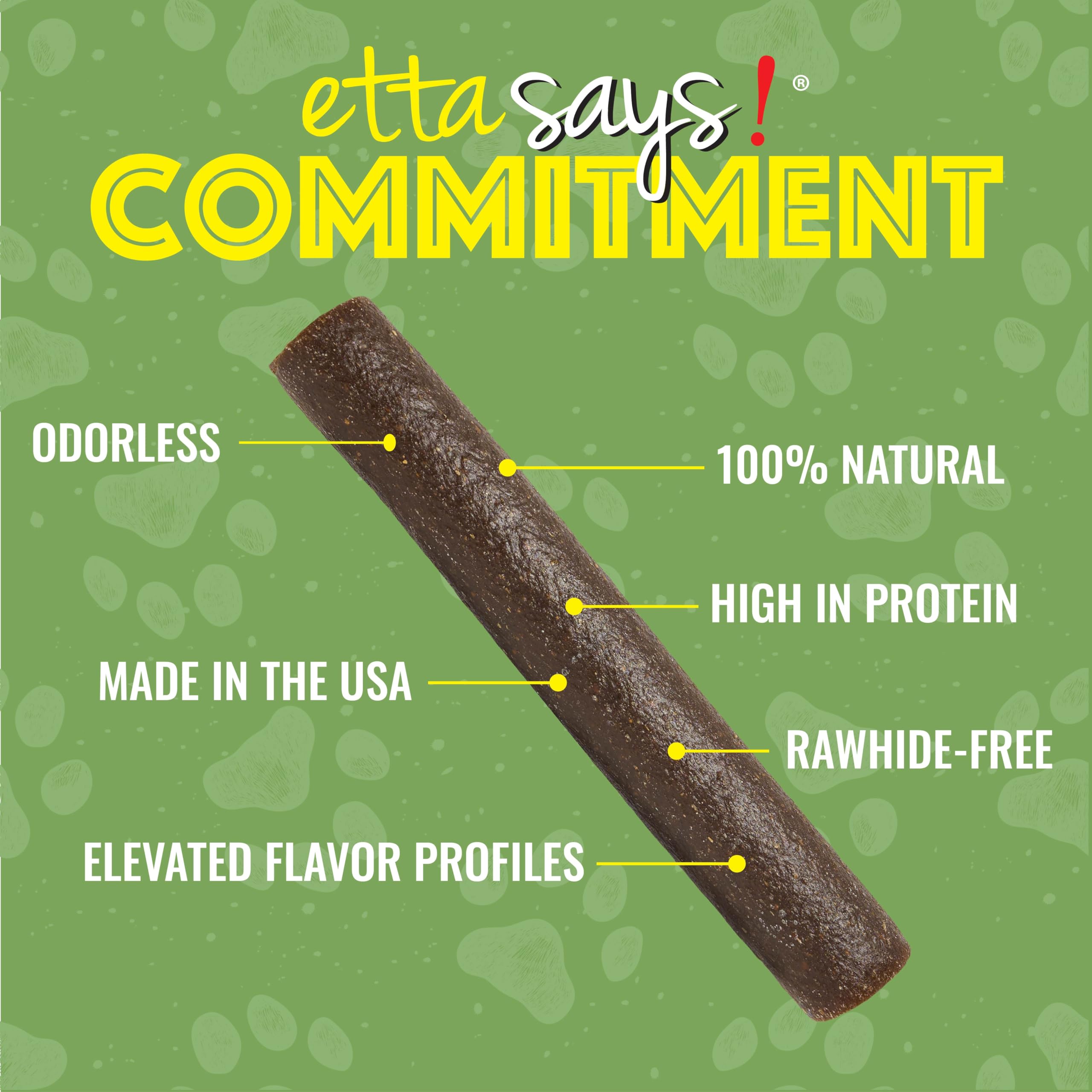 etta says! Deluxe Crunchy Dog Chews hecho en Estados Unidos, garantía de calidad