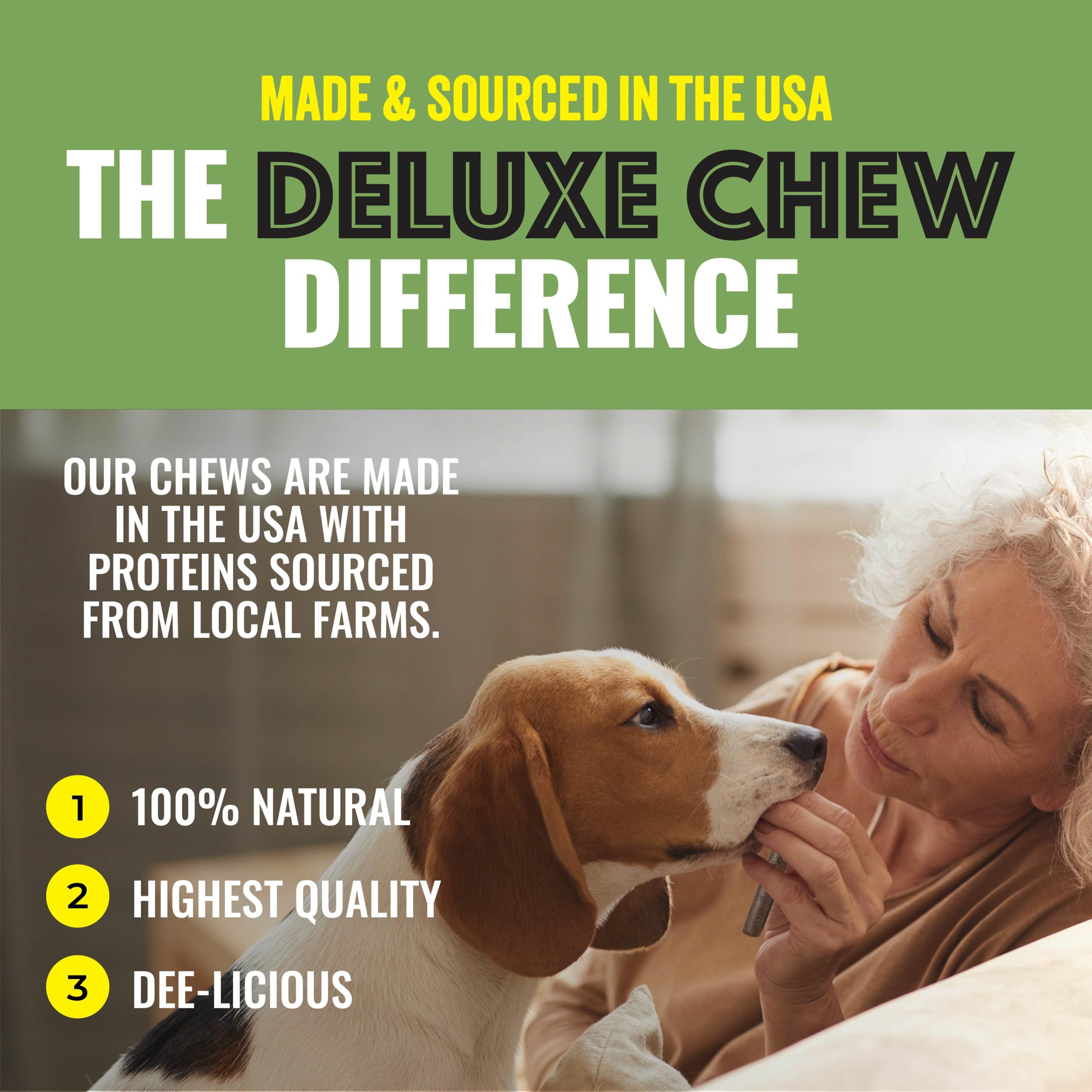 etta says! Deluxe Crunchy Dog Chews tamaño 7” para perros medianos y grandes