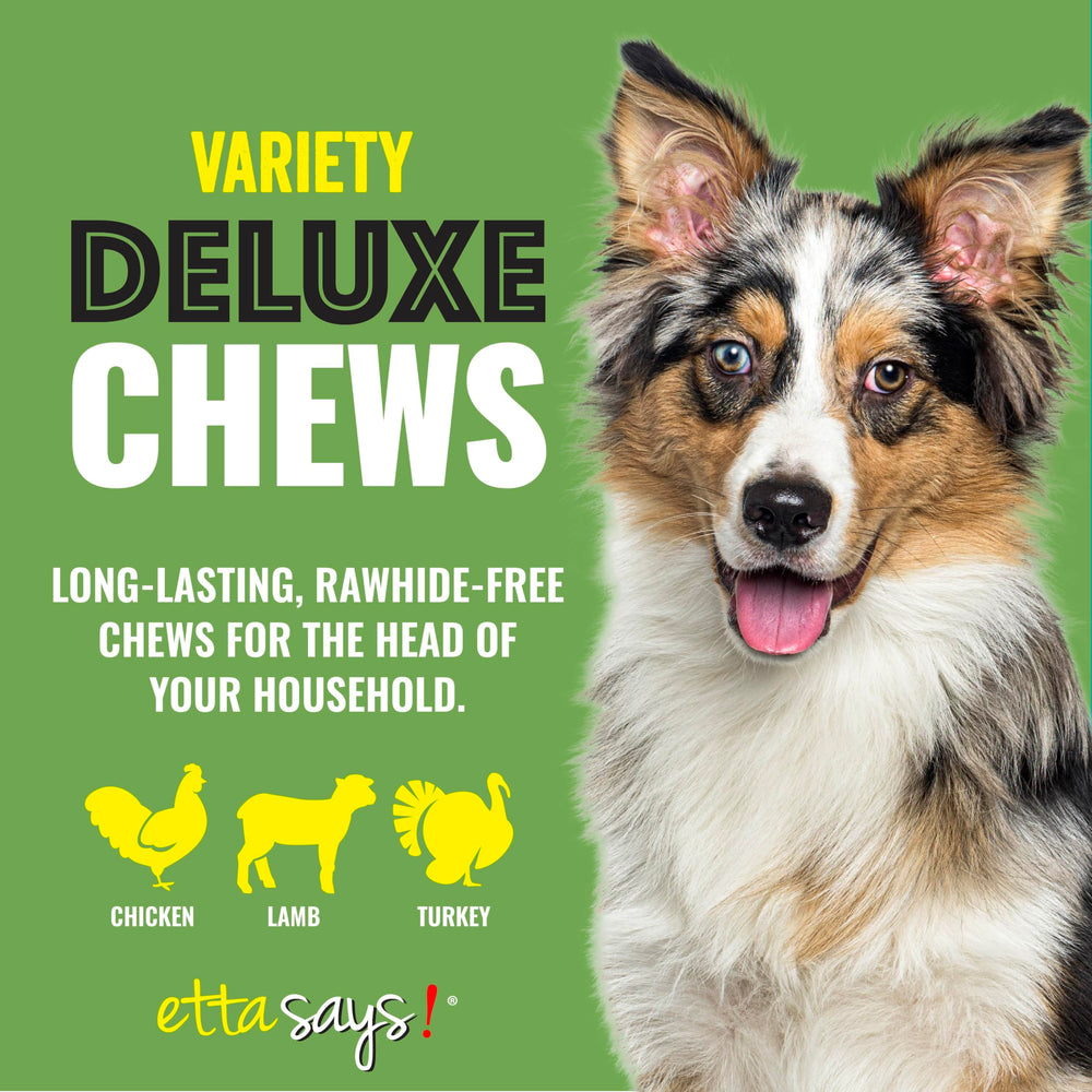 et­ta says! Deluxe Crunchy Dog Chews textura crujiente para momentos de juego y recompensa