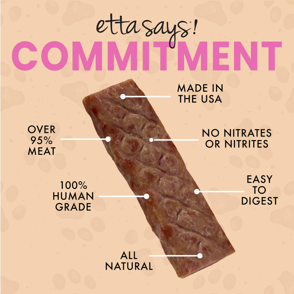 etta says! snack en mano, complemento perfecto para entrenamiento y refuerzo positivo.