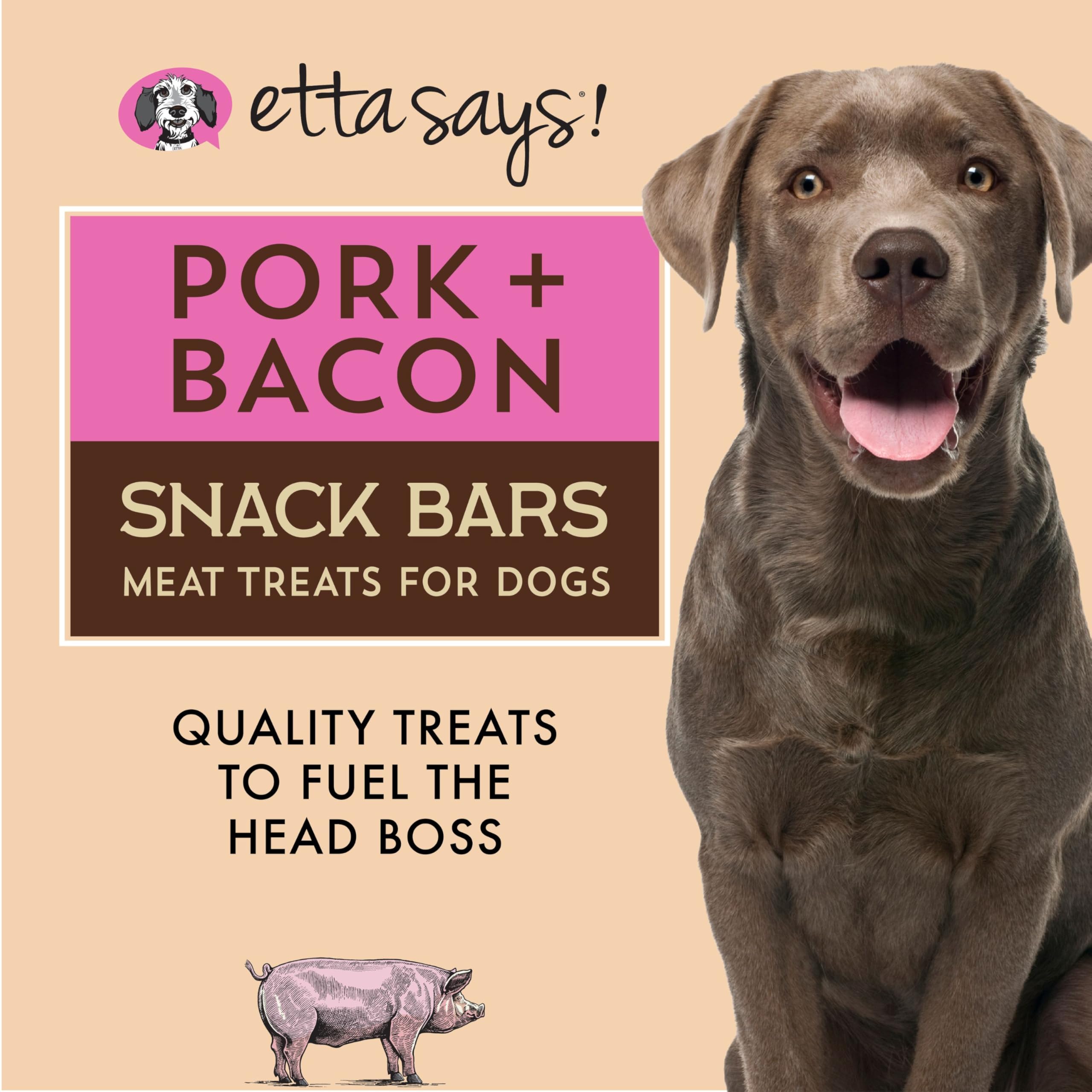 etta says! barras de carne de alta calidad, ideales para perros con sensibilidades alimentarias.