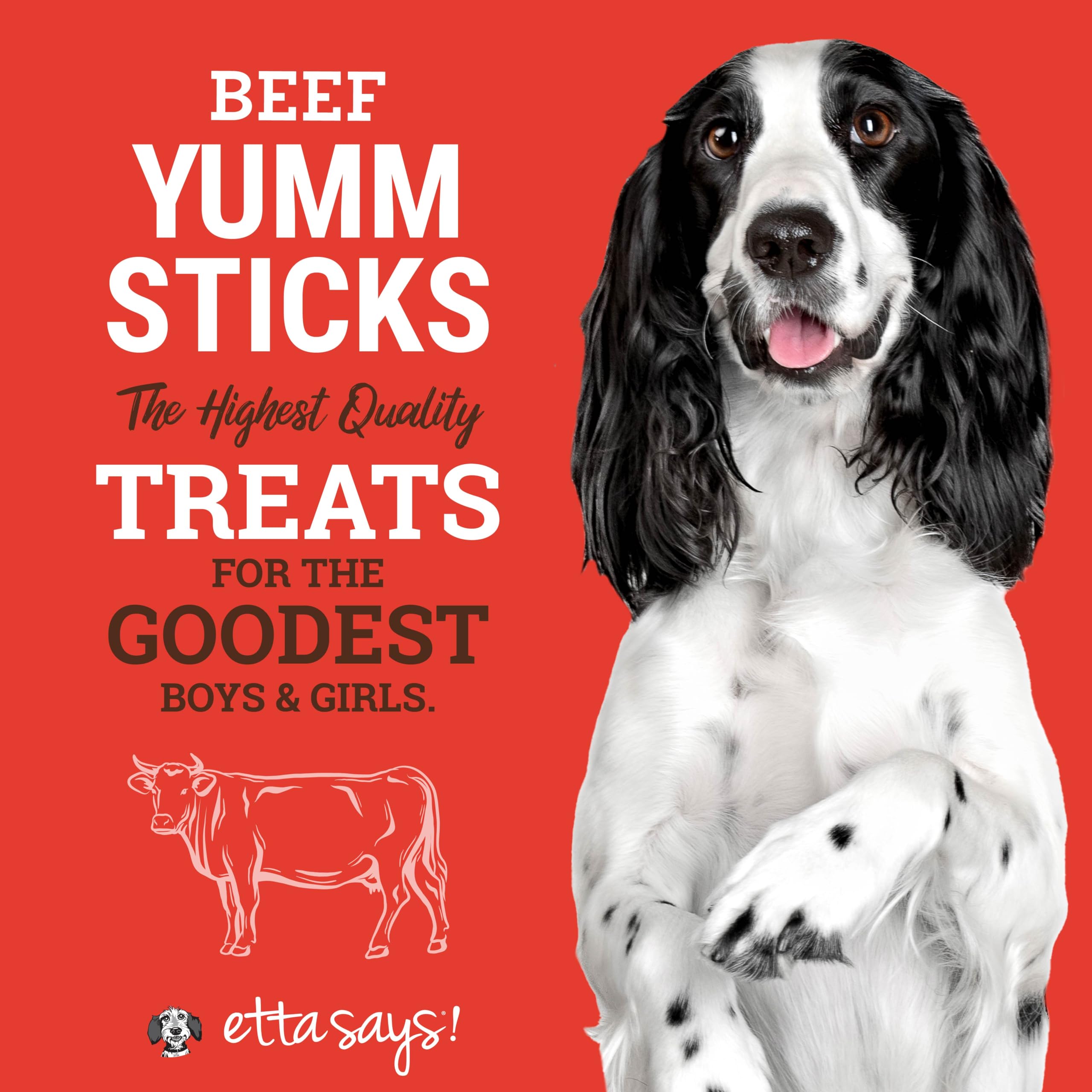 etta says! Yumm Sticks hecho en EE. UU. con calidad humana.
