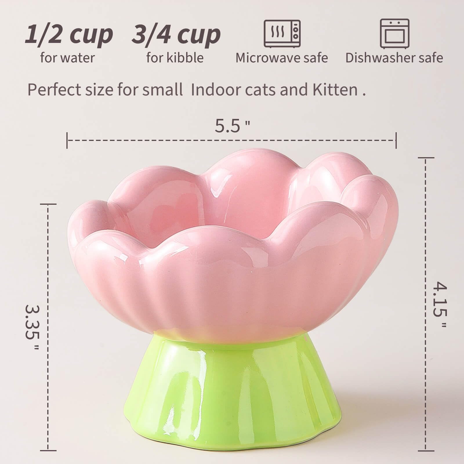 Altura de 4,15 pulgadas de EubooTree para gatos pequeños.