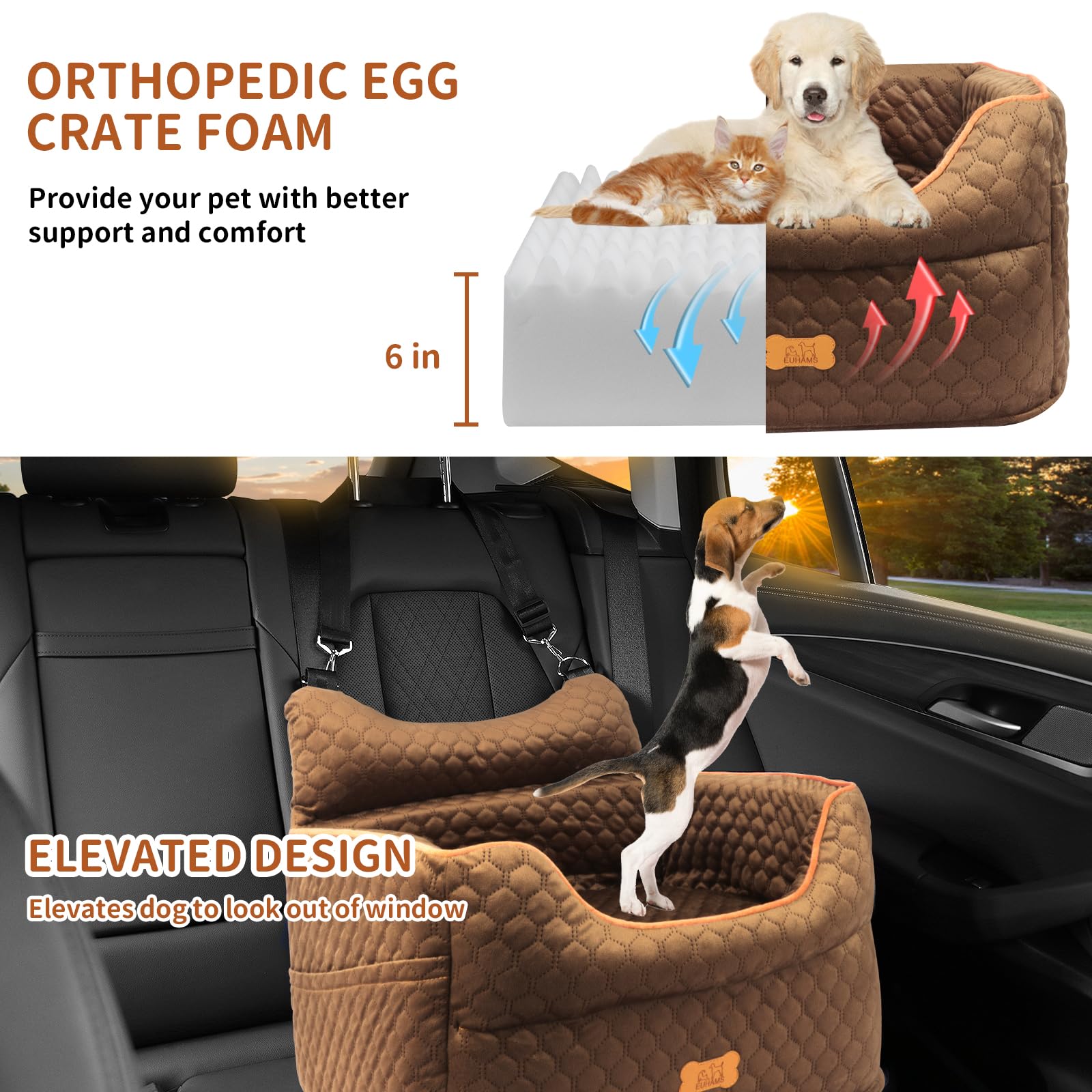 EUHAMS asiento en coche ofrece seguridad y comodidad durante viajes.