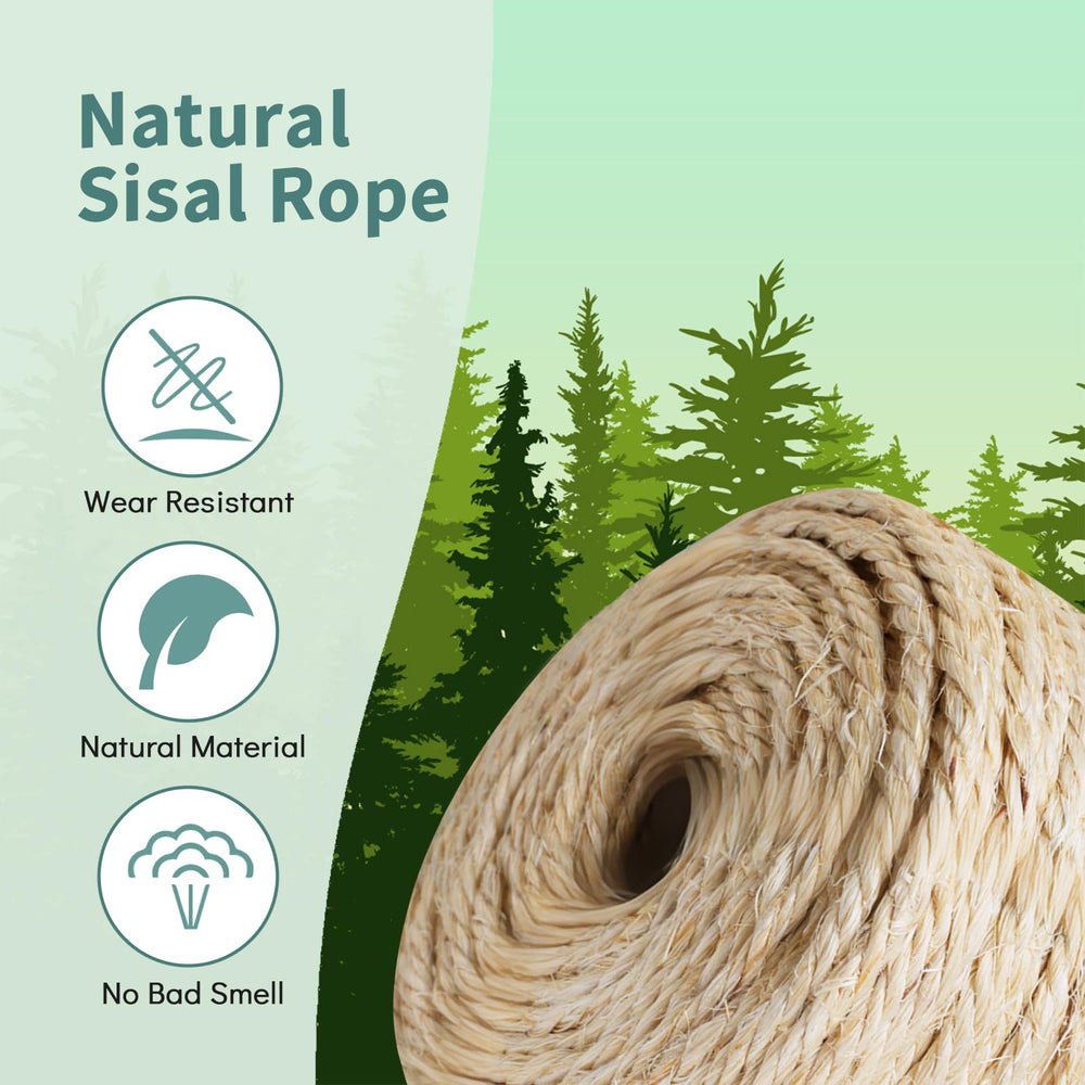 Cuerda sisal Eunice 1/4 de pulgada, diámetro ideal