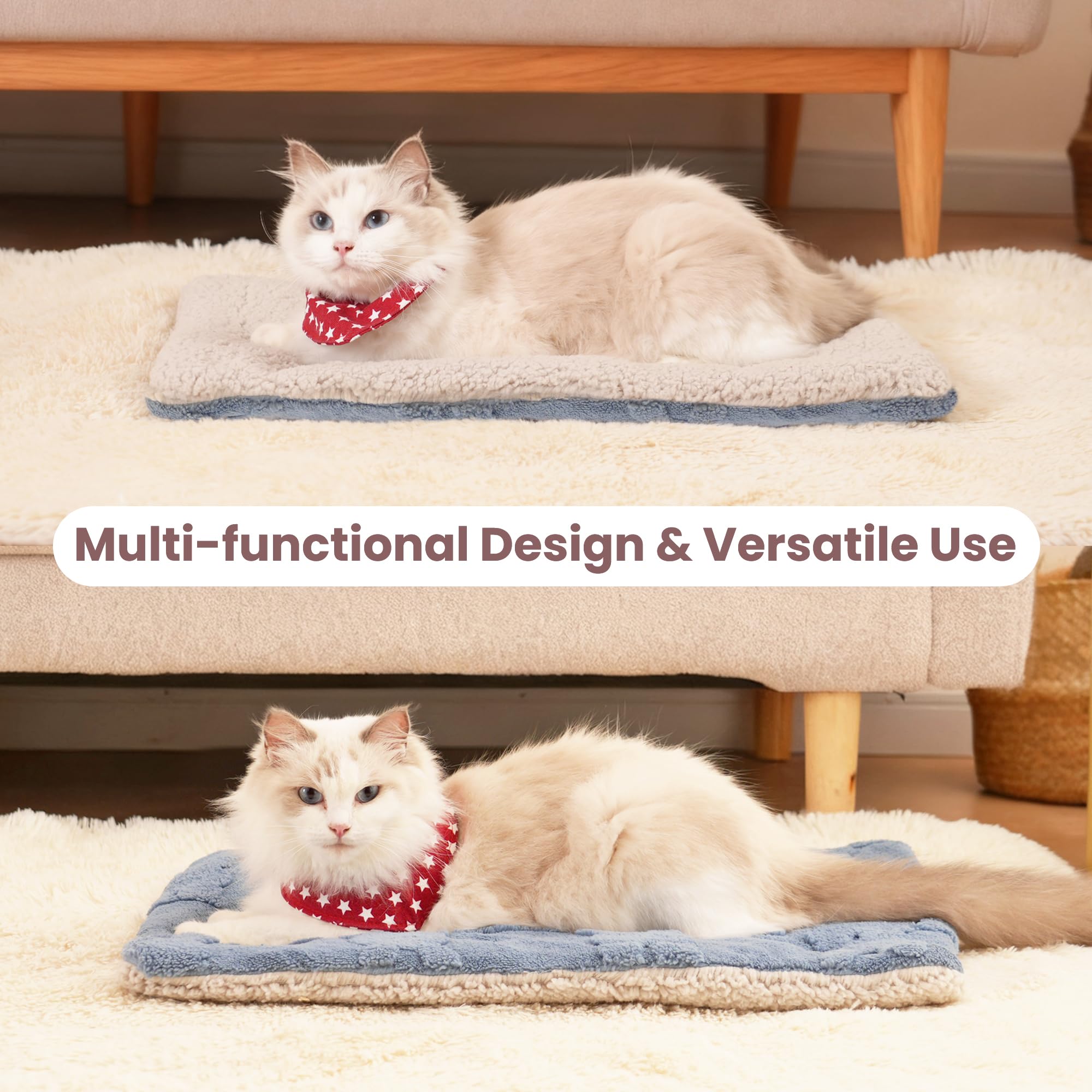 EursurePet diseño reversible de cama para dos caras cálidas.