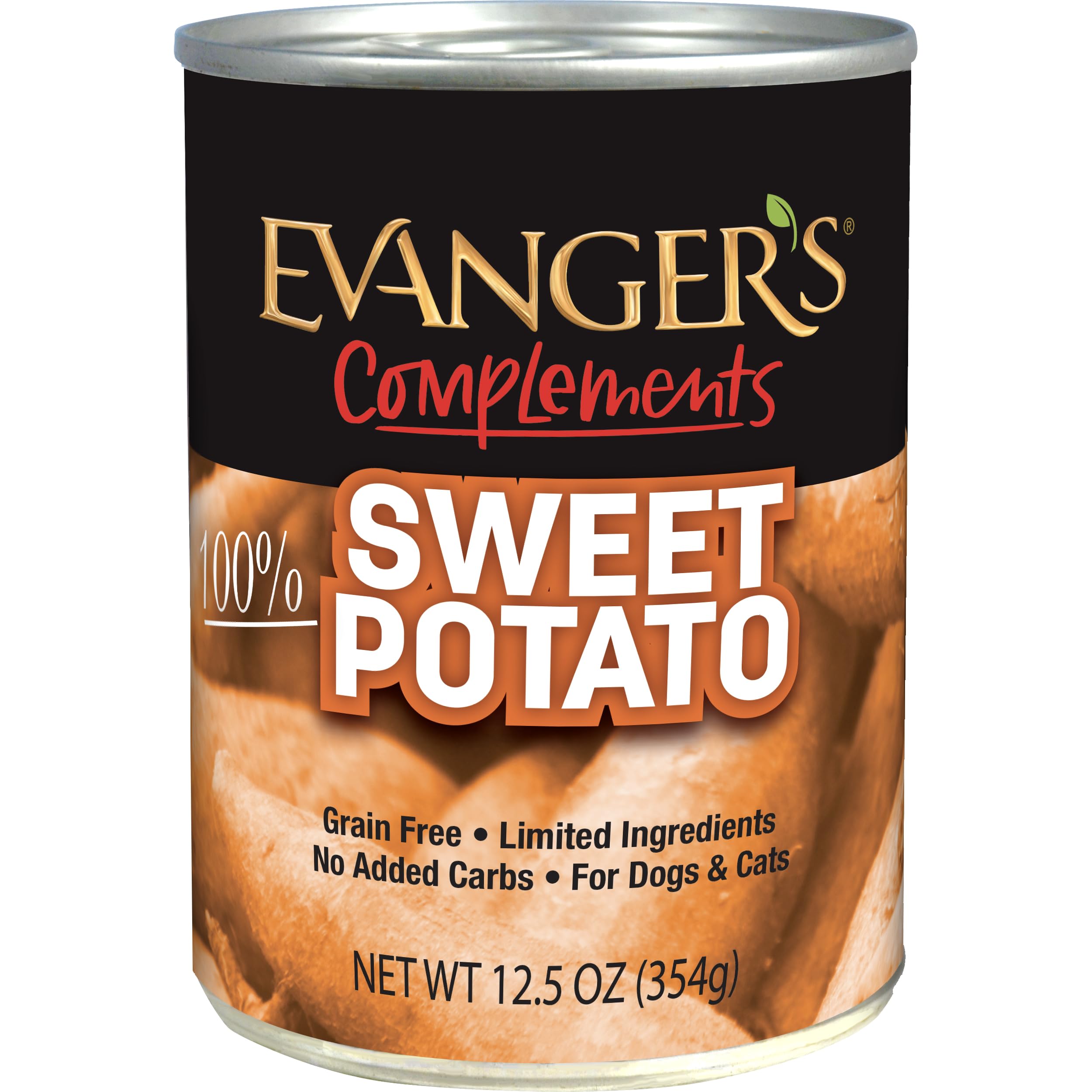 Evanger's Complements Patata Dulce en lata, opción sin granos para perros con sensibilidades.
