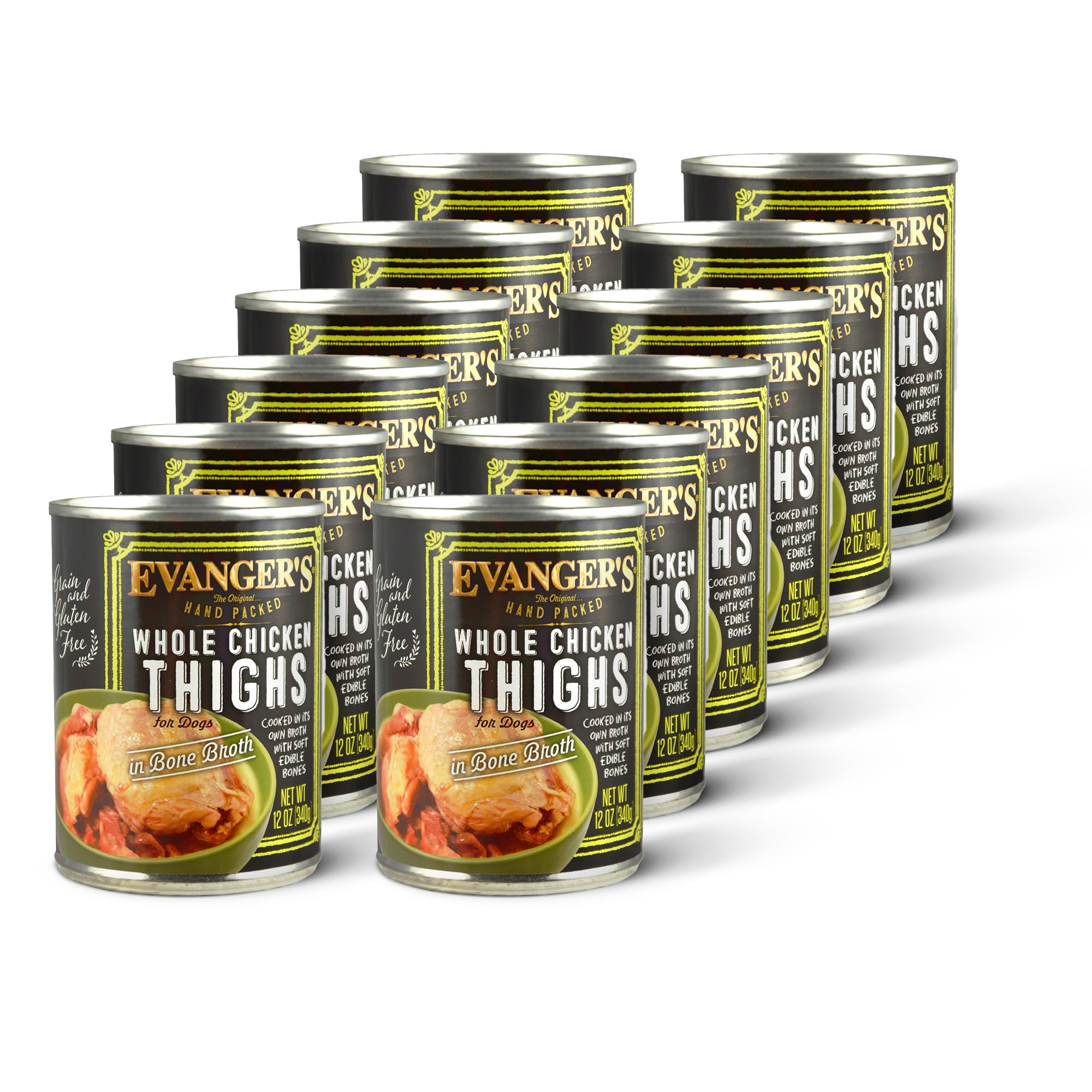Evanger's Heritage Classics caderas de pollo entero en caldo, sabor natural para perros selectos