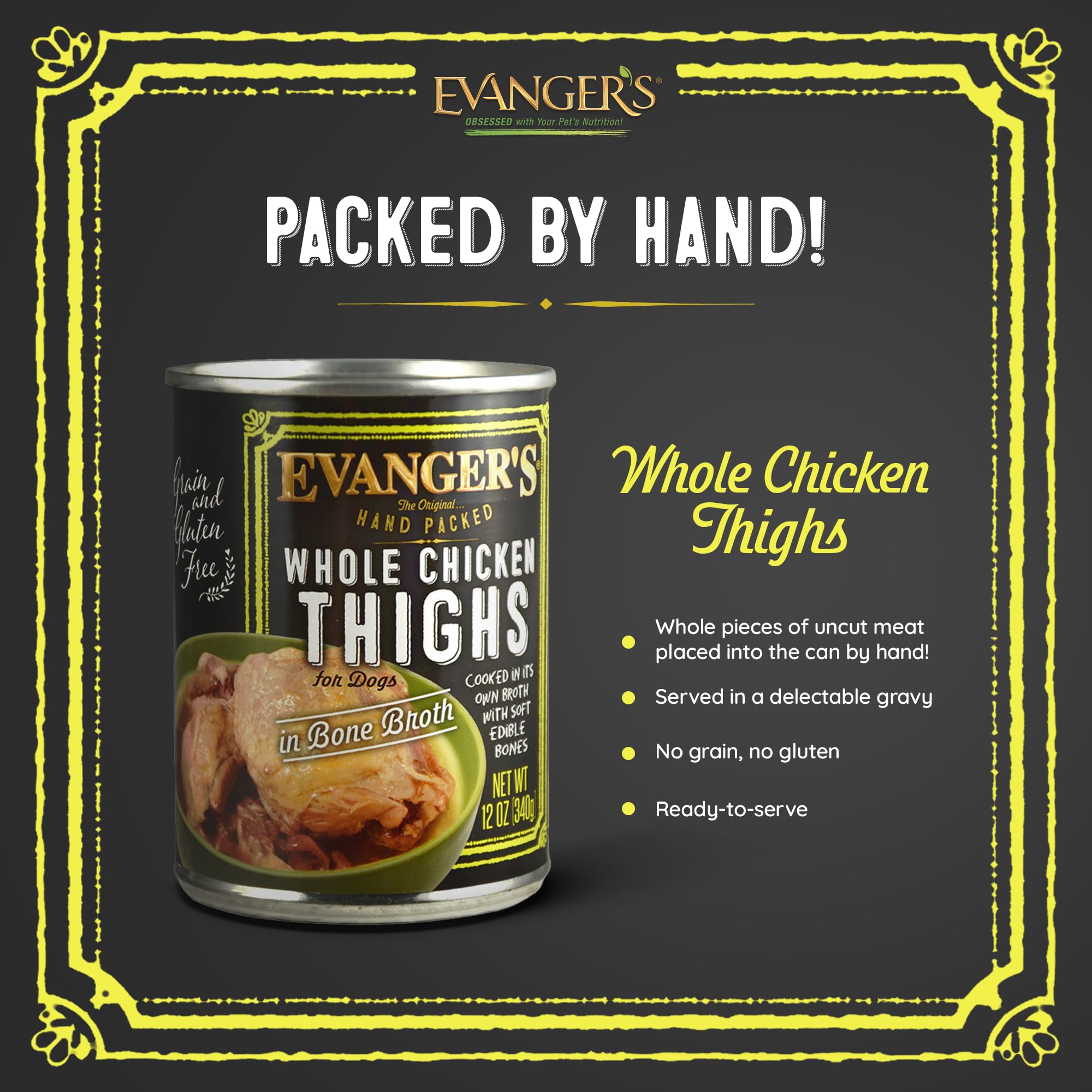 Evanger's Heritage Classics caldo óseo de pollo, hidratación y jugosidad
