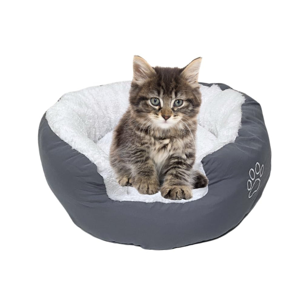 Perspectiva general de la cama Evelots donut apta para gatos y perros pequeños