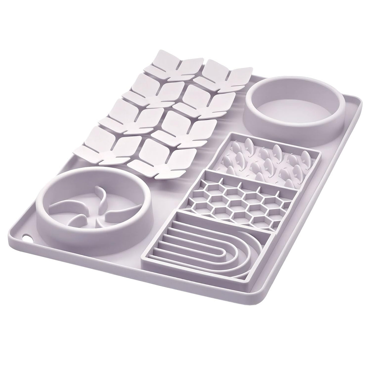 Evenco comedero lento 4en1 en primer plano para comer más despacio.