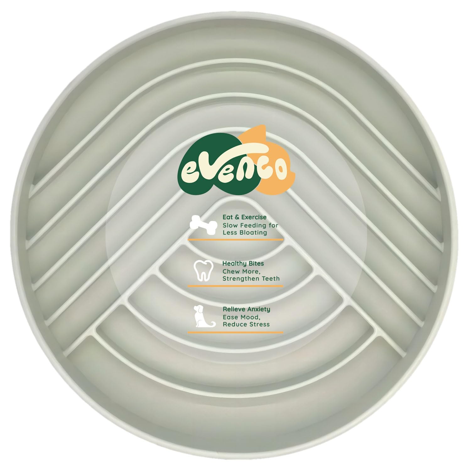 Evenco diseño esterilla lamido moderno para estimular lamido y hacer la comida más agradable.