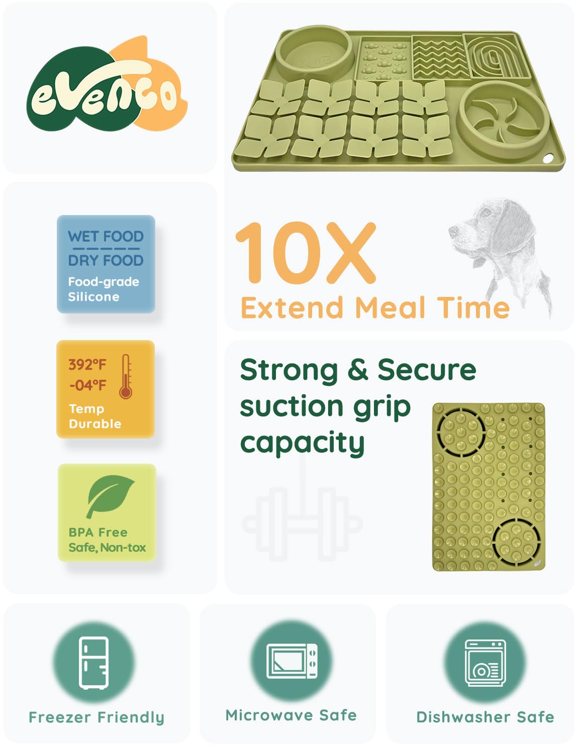 Evenco zona snuffle para estimulación mental durante las comidas