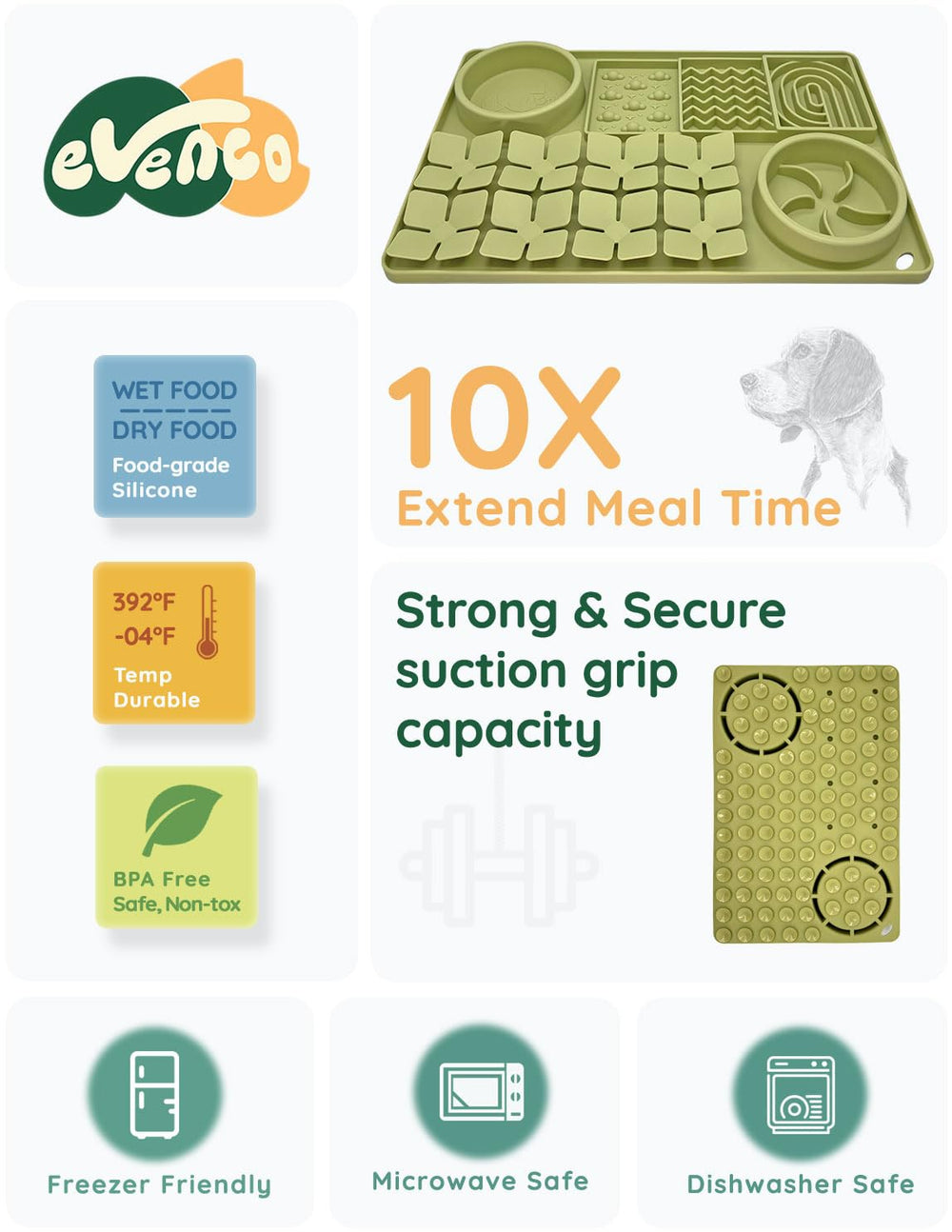 Evenco zona snuffle para estimulación mental durante las comidas