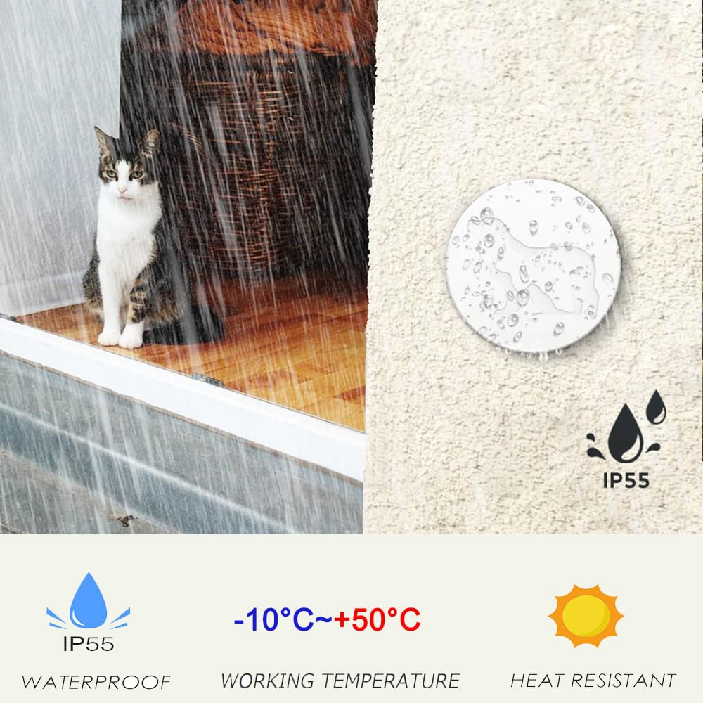 EverNary botón táctil IP55 resistente para uso exterior y lloviznas.
