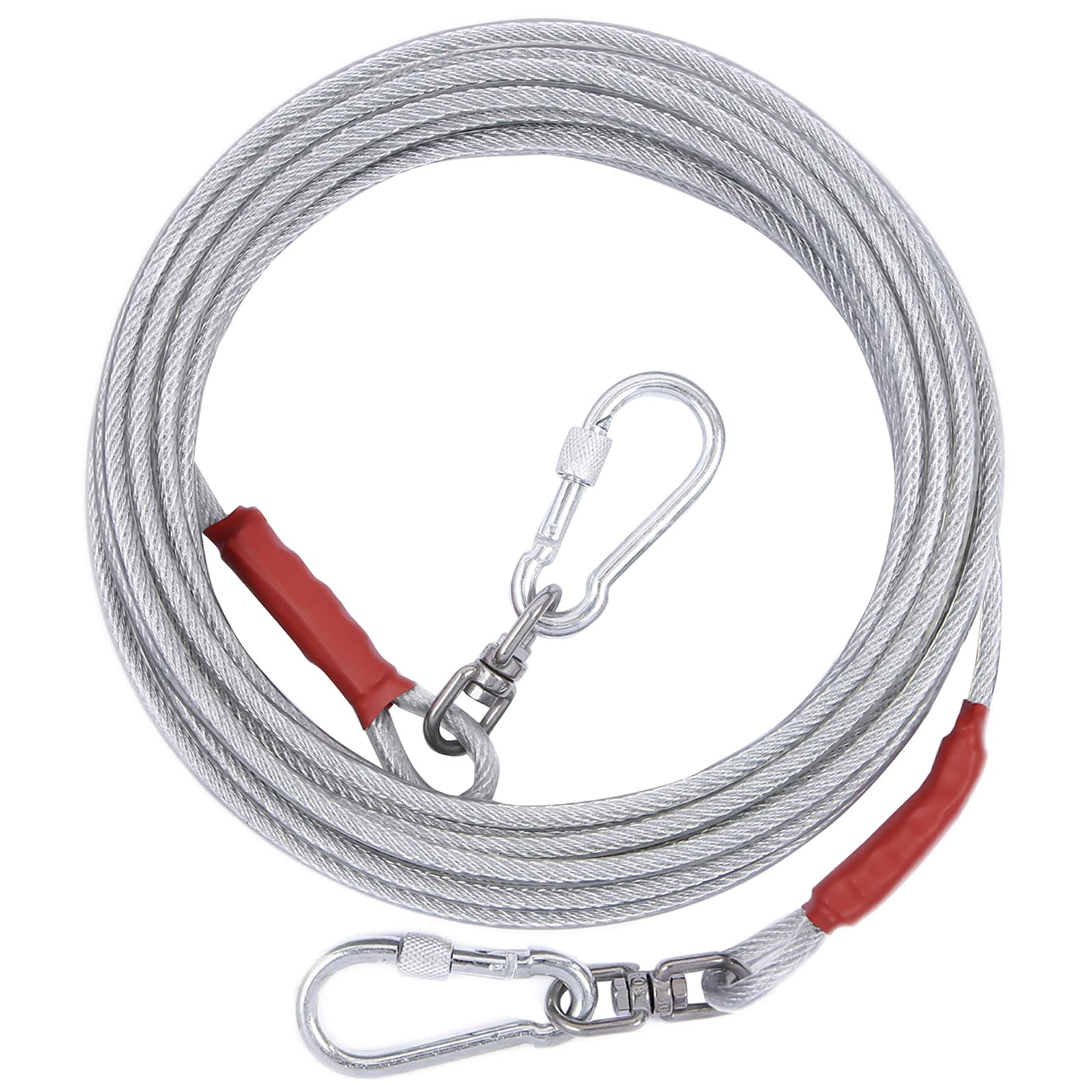 Evilplan cable tiro para perros, 30 pies plata, ideal para jardín