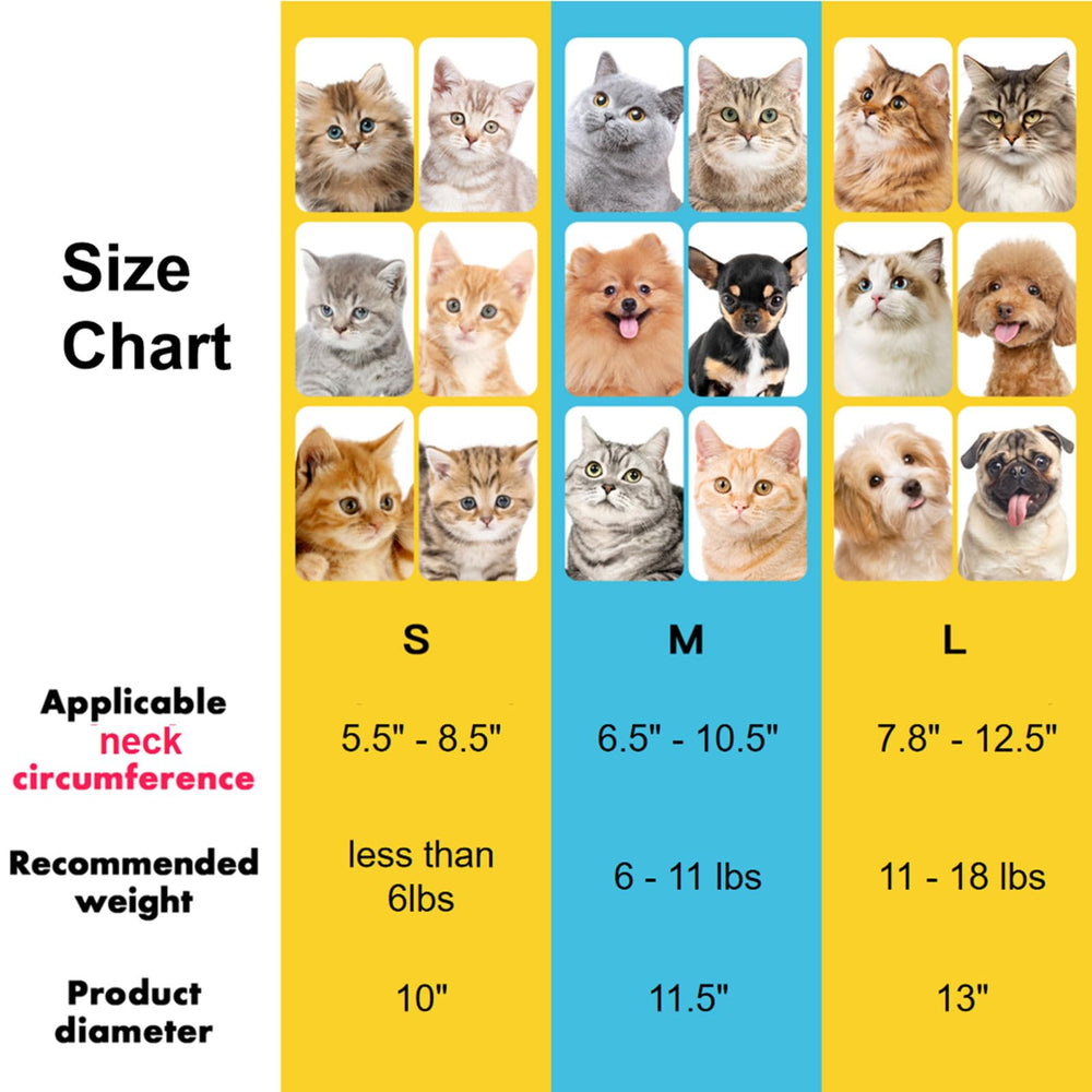 EWES collar cono gato M, talla M ideal para felinos pequeños