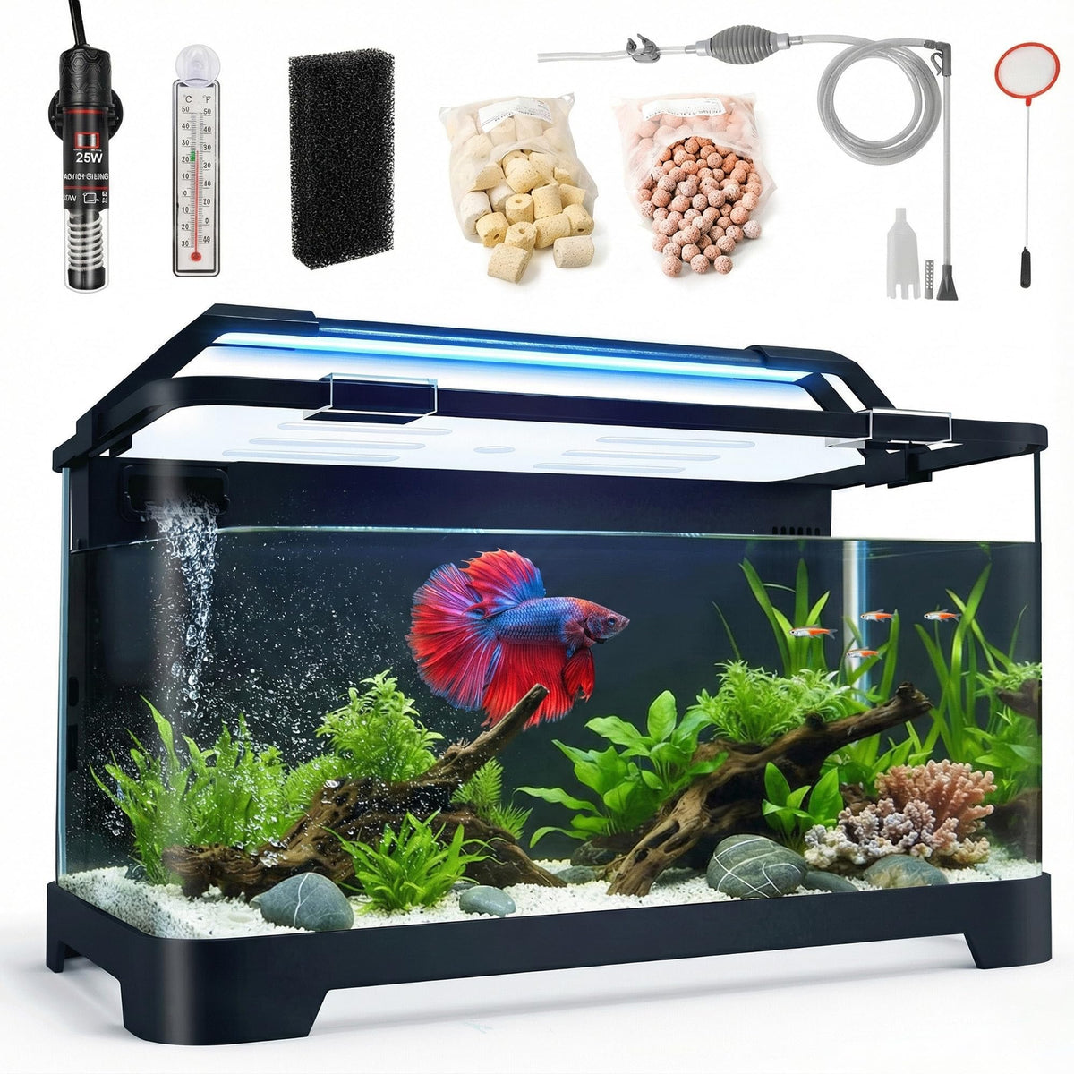 eWonLife kit de inicio para acuario, todo en uno para comenzar