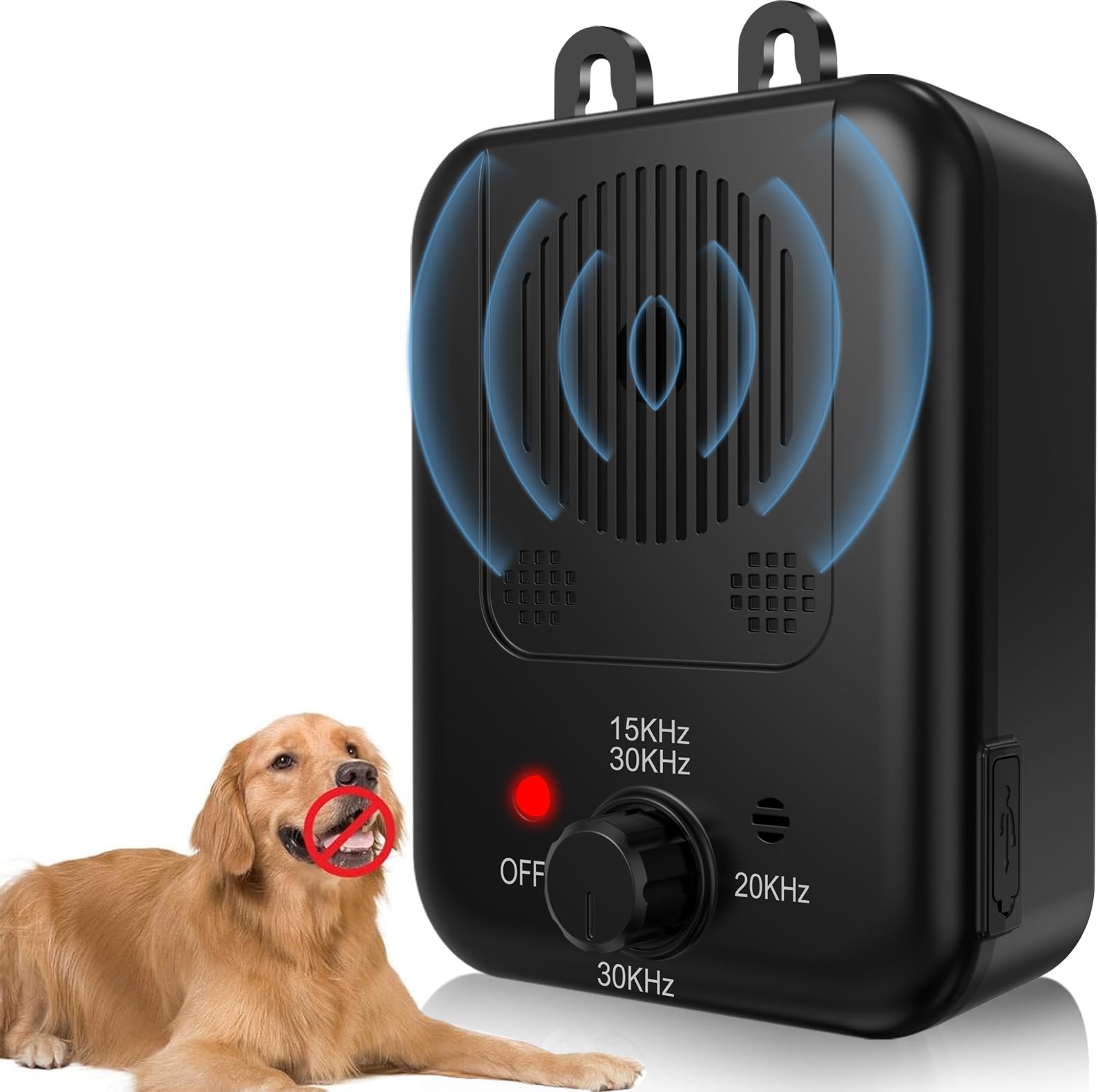 ewrazi dispositivo anti-ladridos ultrasonico para uso interior y exterior, destaca su seguridad.