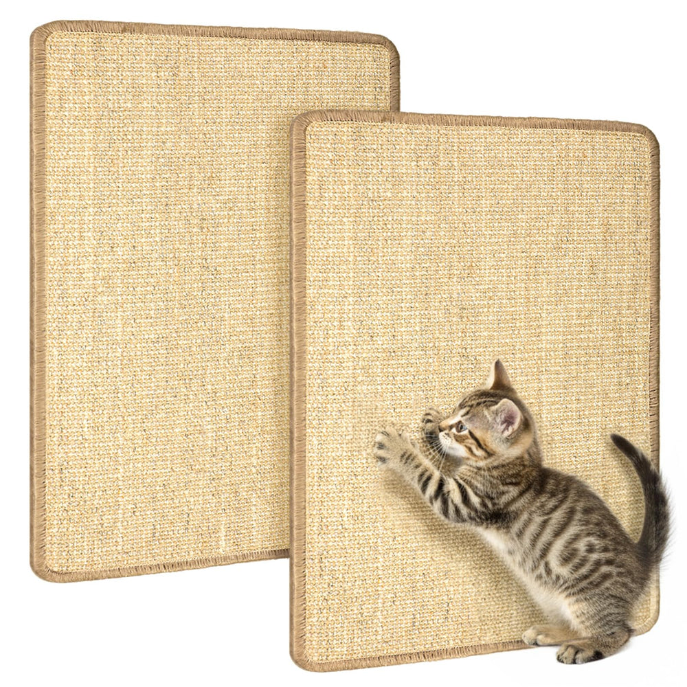 Exclaith dos tapetes de sisal para gatos, listos para arañar.