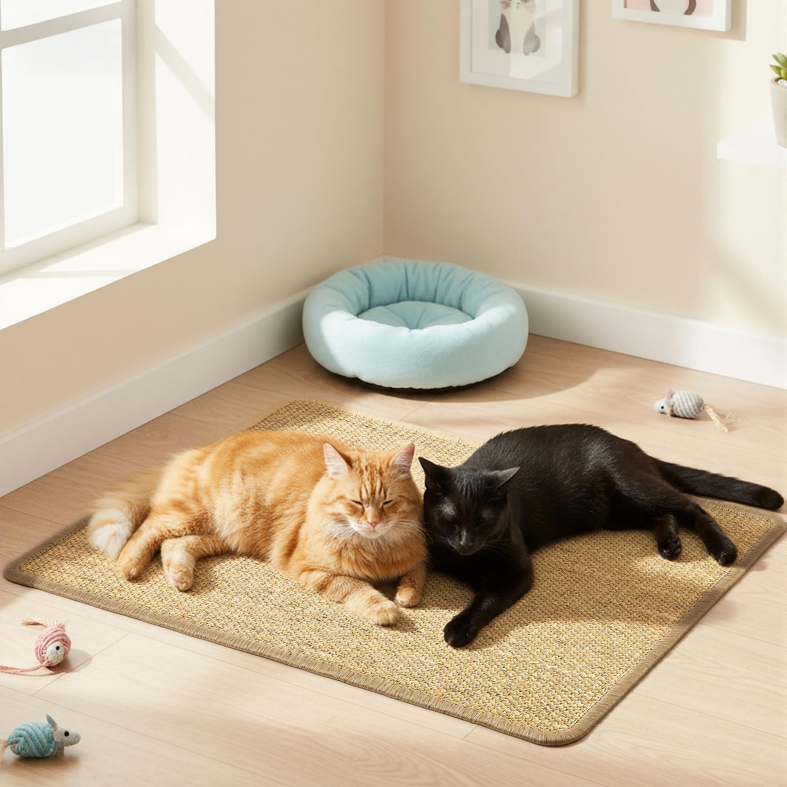 Exclaith tapas de 40x60 cm en tapetes de sisal para gatos.