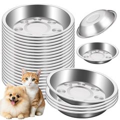 Exclaith cuencos gatos inoxidables, juego de 24 piezas para varias mascotas
