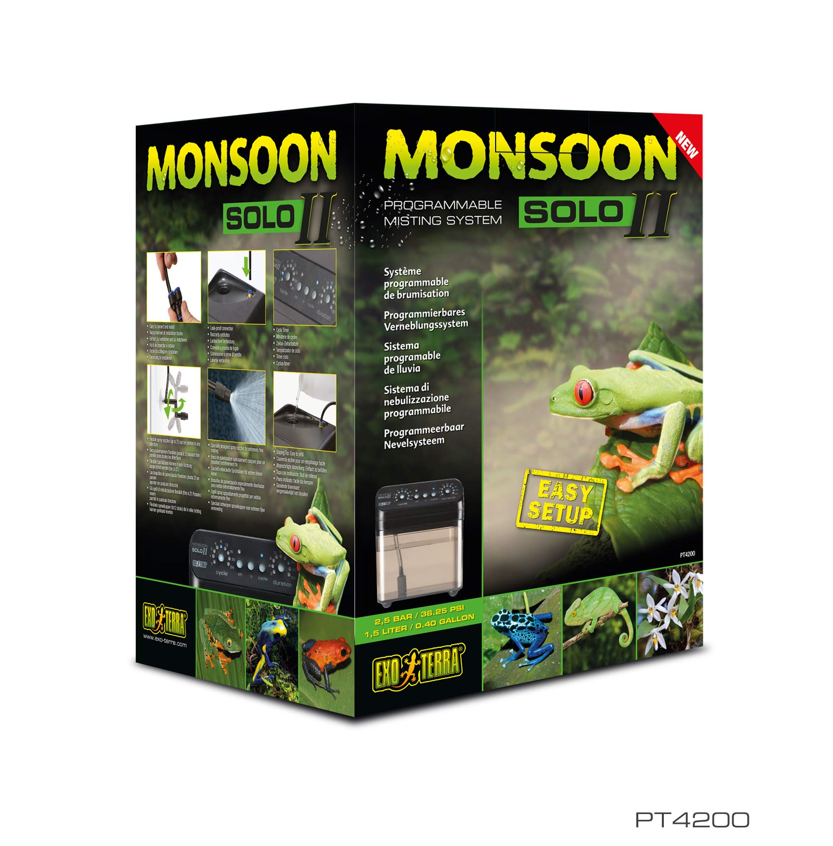 Exo Terra Monsoon Solo II para terrario e invernadero.
