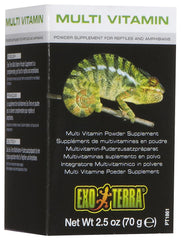 Exo Terra Multivitamínico: composición de vitaminas y minerales para apoyar desarrollo y vitalidad.