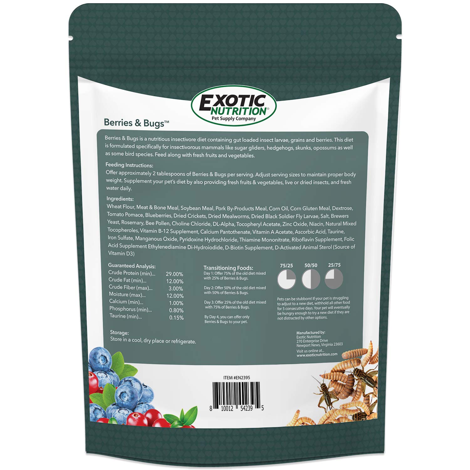 Exotic Nutrition Berries & Bugs: larvas de insectos cargadas de nutrientes.