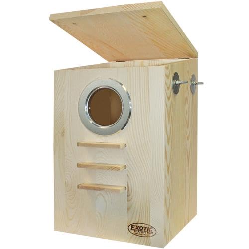 Caja-nido Exotic Nutrition con acople a jaula para ardillas y aves pequeñas