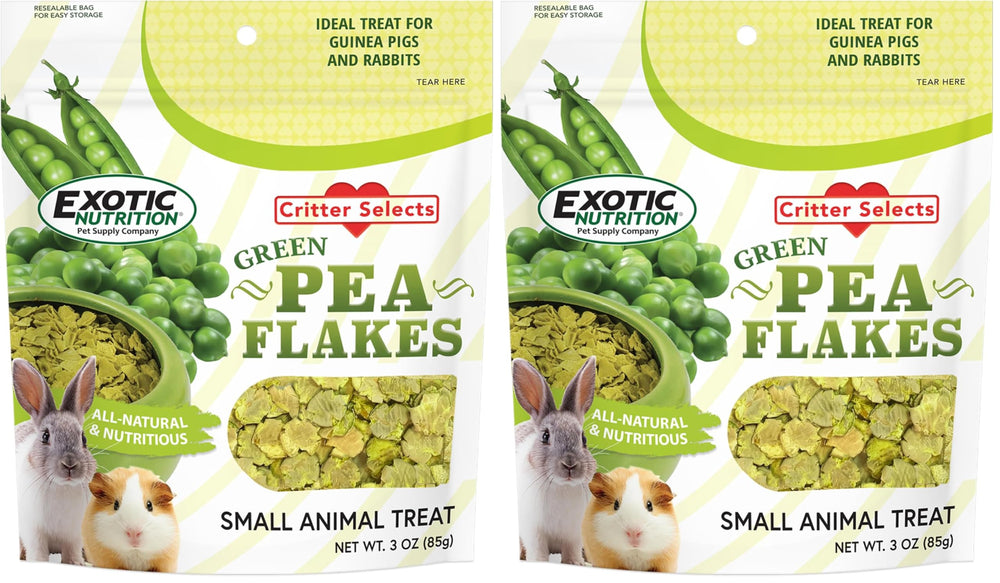 Exotic Nutrition copos de guisante verde, empaque delantero, opción rápida para premiar a tu mascota