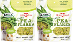 Exotic Nutrition copos de guisante verde, empaque delantero, opción rápida para premiar a tu mascota