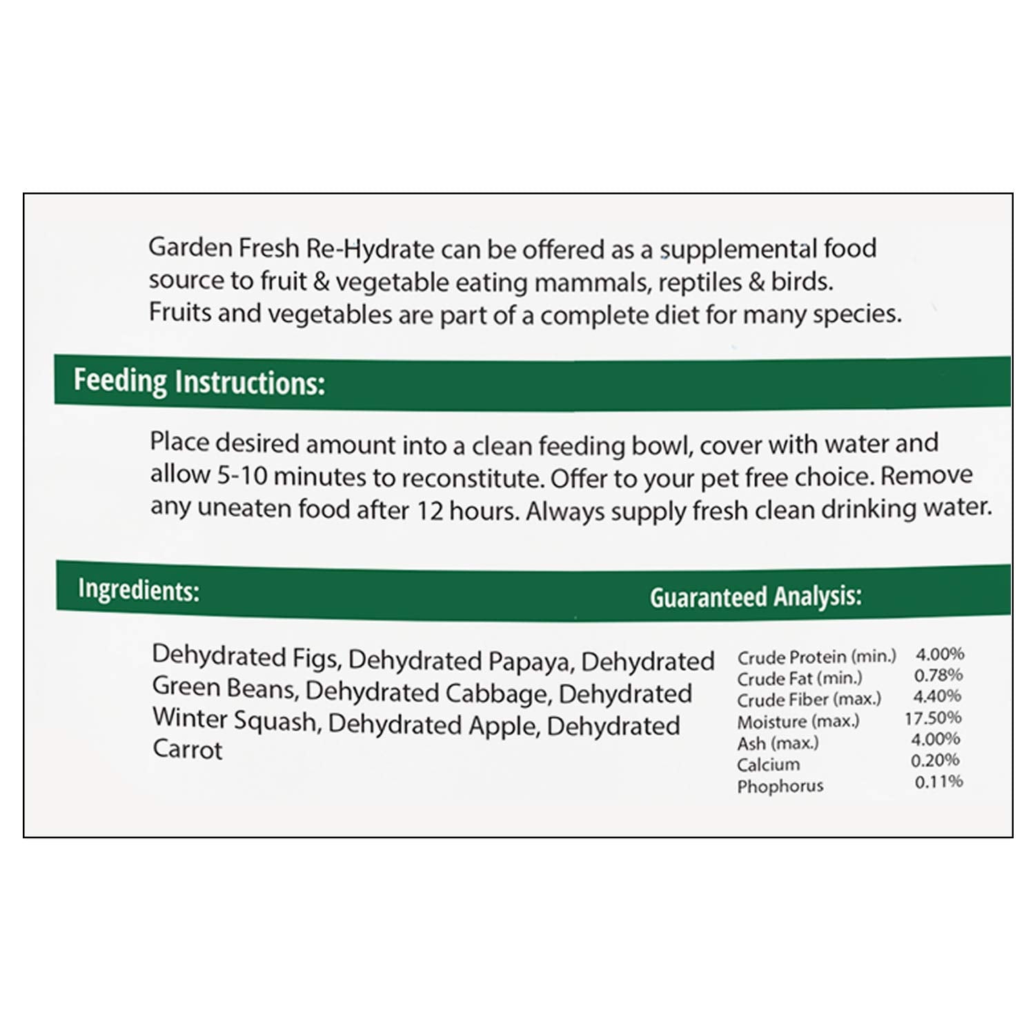 Variedad de dietas para sugar gliders con alimentos suplementarios.