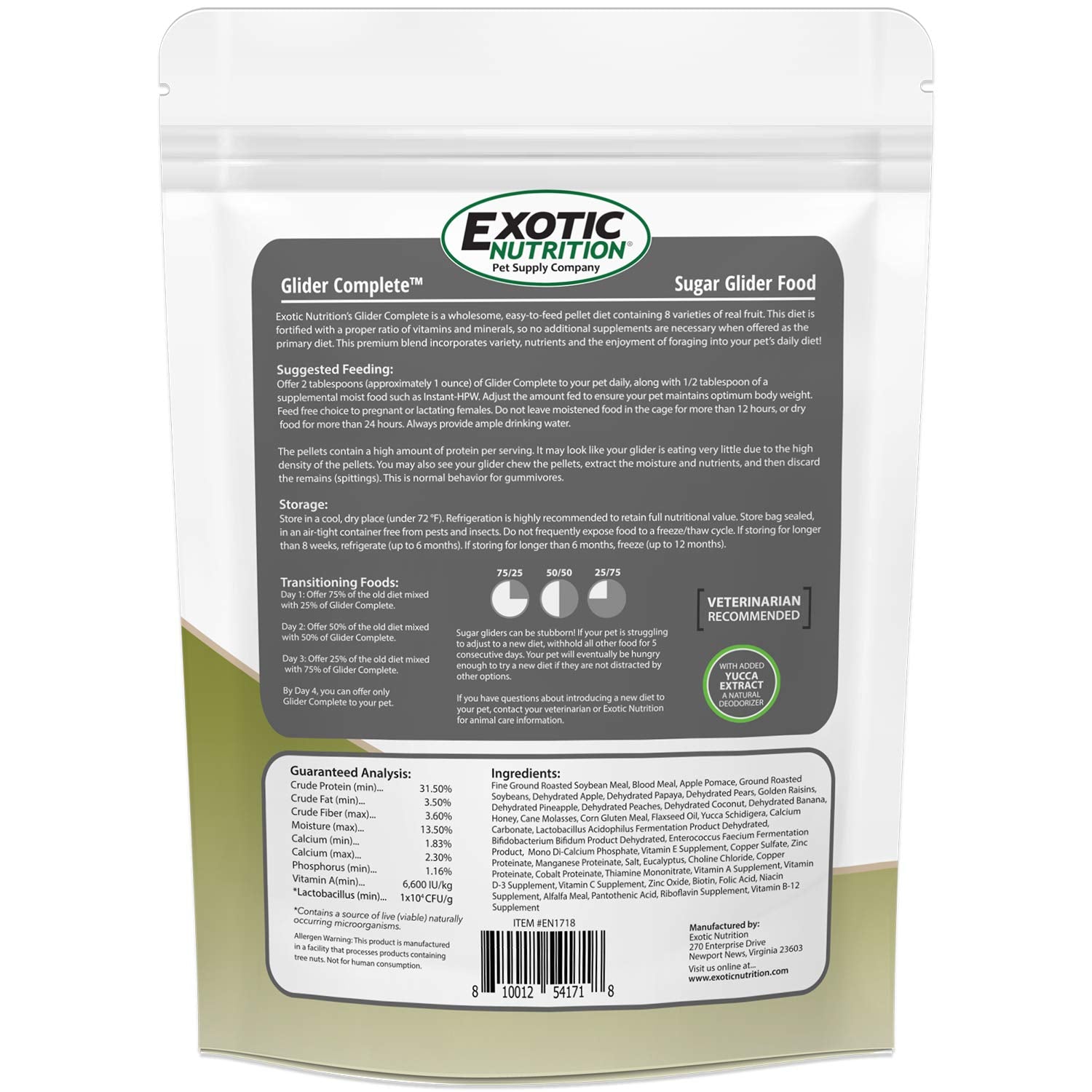 Exotic Nutrition Glider Complete: bolsa almacenada en frío para frescura prolongada