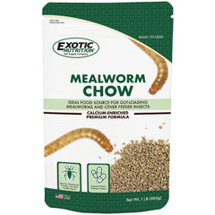 Exotic Nutrition Mealworm Chow: bolsa de 1 libra para insectos sanos.