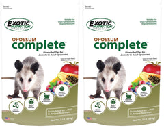 Exotic Nutrition Zarigüeya Completa, empaque frontal, dieta completa para zarigüeyas.