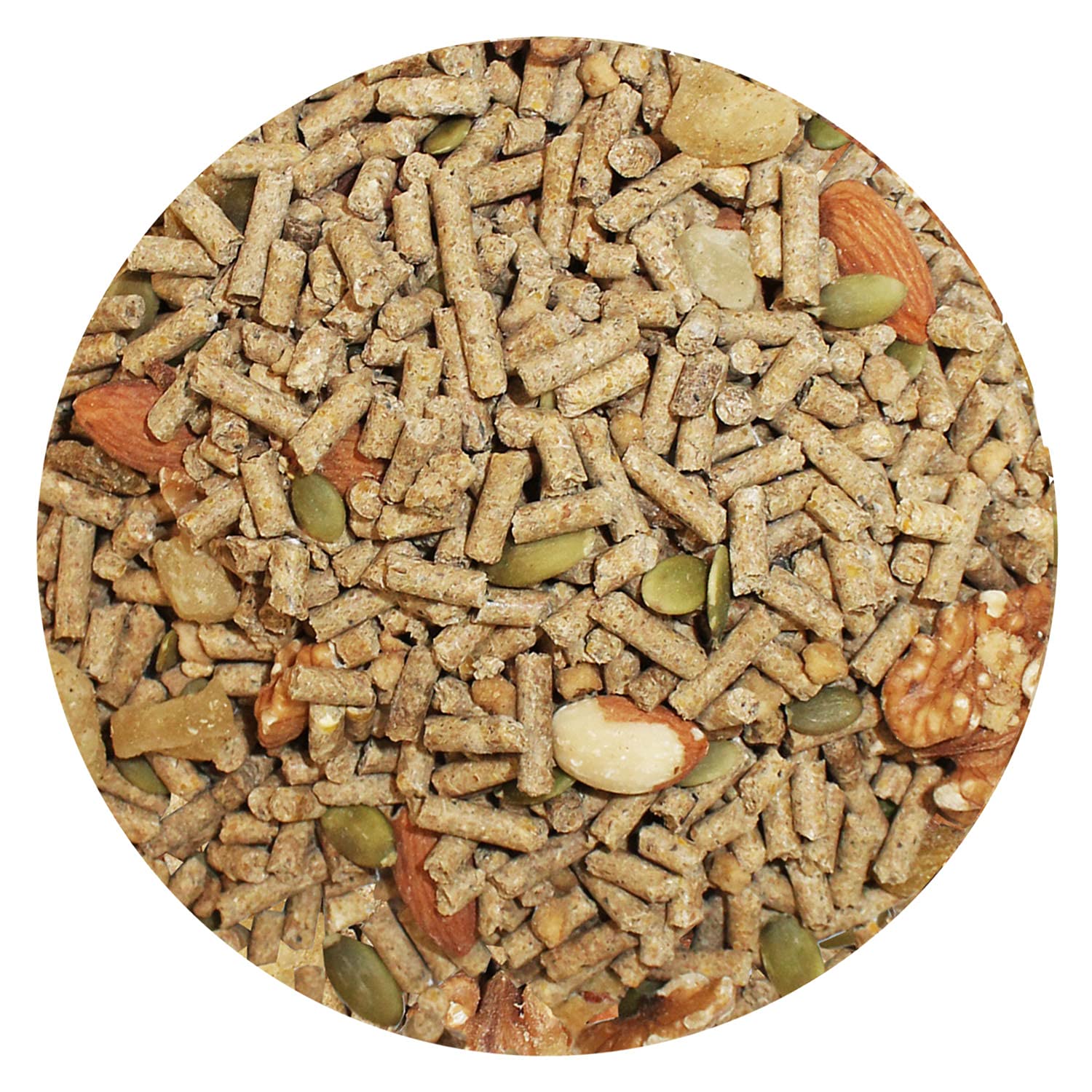 Dieta Deluxe para ardillas grises y tamías, con variedad de ingredientes.
