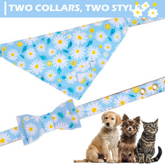 EXPAWLORER bandana azul con margaritas para looks primaverales