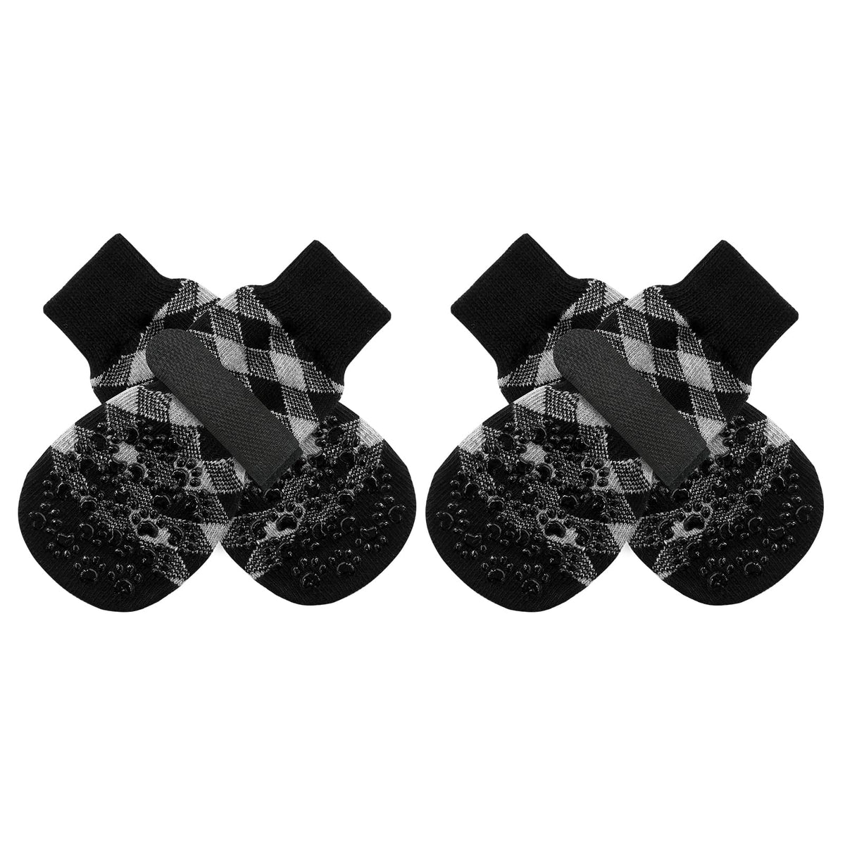 EXPAWLORER botas antideslizantes para patas, vista frontal, mejor agarre en pisos.