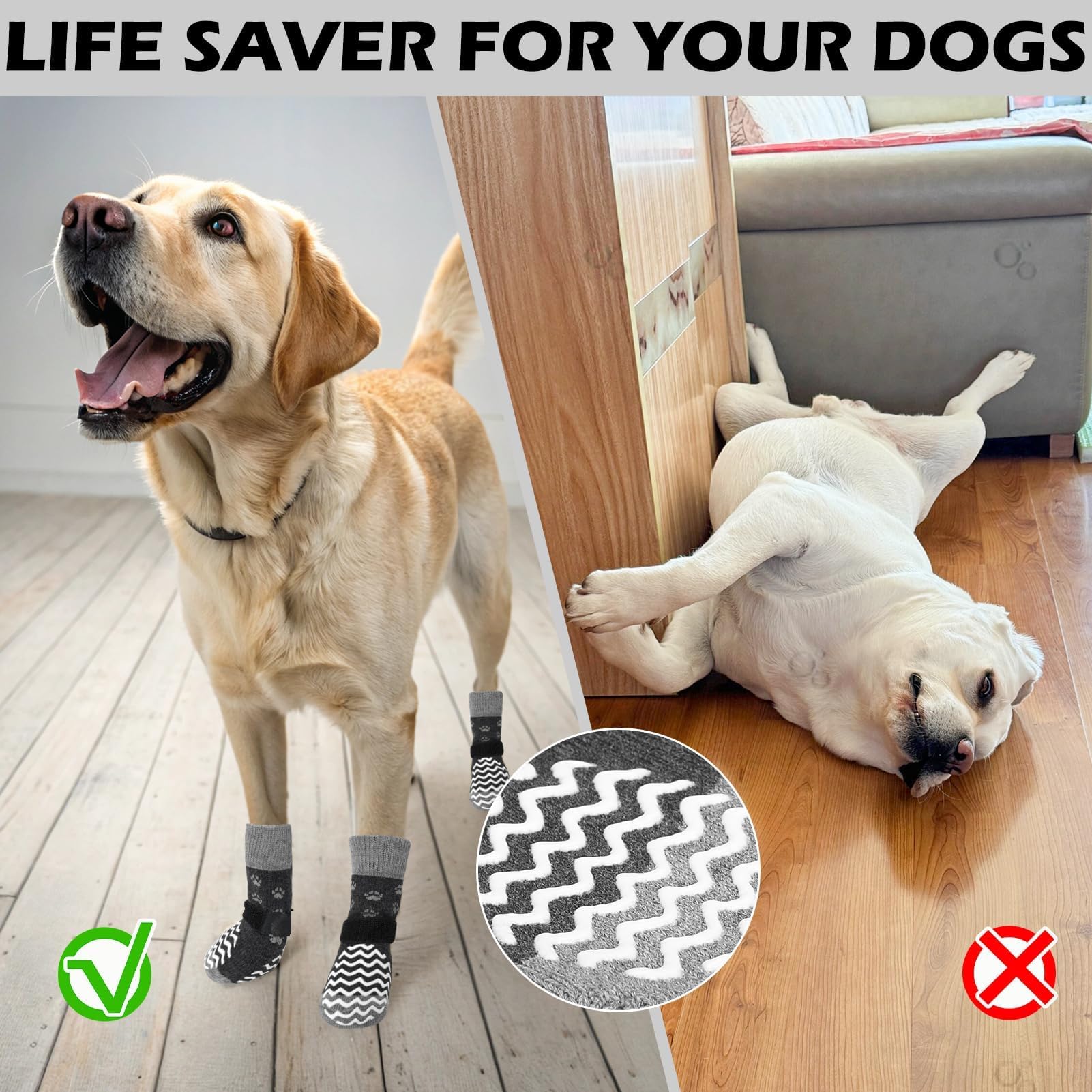 EXPAWLORER botas dobles con ondas de agarre para mayor estabilidad.