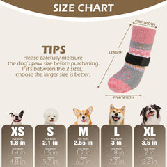 EXPAWLORER botines para perro rosa talla S protección de patas diaria.