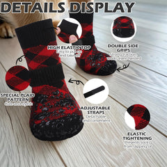EXPAWLORER calcetas con doble grip para suelos lisos y mejor agarre