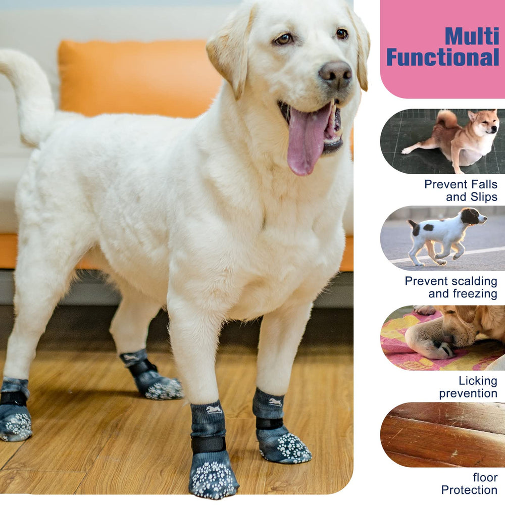 EXPAWLORER calcetines con agarre en la base previenen caídas.