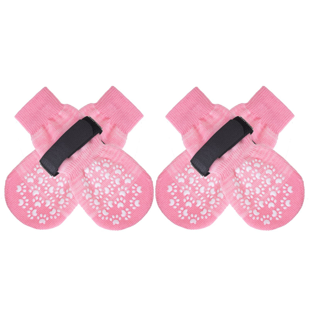 Expawlorer calcetines antideslizantes para perro con agarres en cada lado.