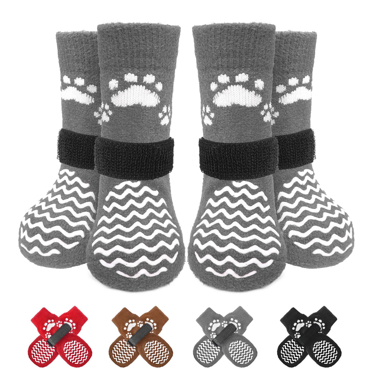 EXPAWLORER calcetines antideslizantes para perro, mejora la tracción en suelos.