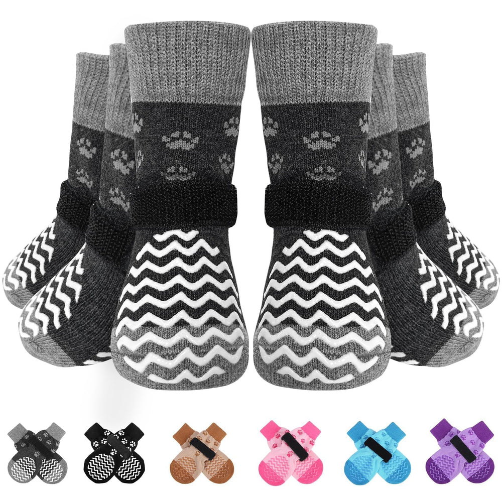 EXPAWLORER XS calcetines antideslizantes para perro brindan tracción en suelos lisos