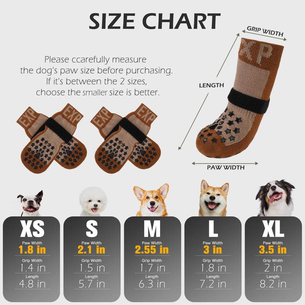 EXPAWLORER calcetines para patas con traccion, mejor agarre en suelos lisos.