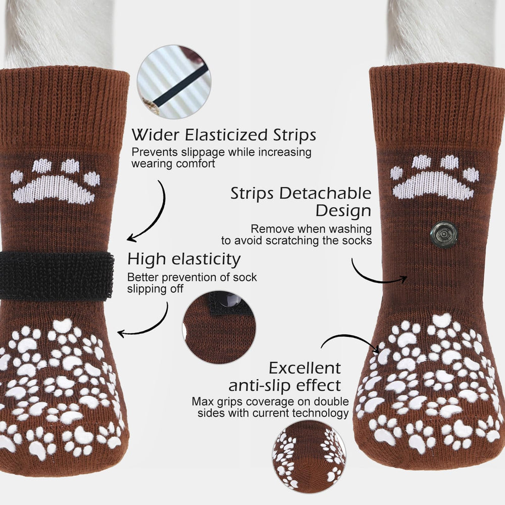 EXPAWLORER calcetines para patas: diseño de doble cara con agarre.